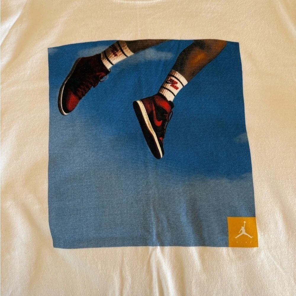 Jordan White and Blue Short Sleeve Tee